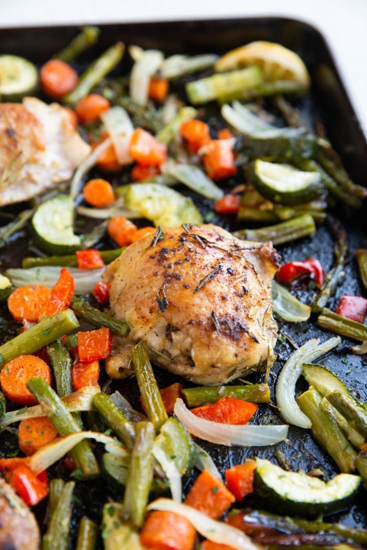 One-Pan Lemon Garlic Chicken and Vegetables